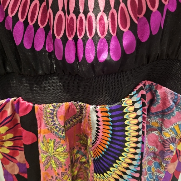 Desigual Girls Long Sleeve Mandala Print Dress Size 13/14 Colorful Boho - Picture 3 of 12